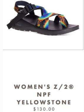 NWOB Chaco Z2 NPF Sandals Yellowstone Chaco Women's Classic Total Eclipse Siz 8